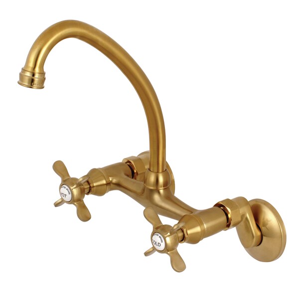 KS114SB 6-Inch Adjustable Center Wall Mount Kitchen Faucet